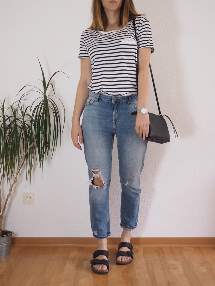 Mom-Jeans-gestreiftes-Shirt-Birkenstock-Sommer-Outfit-2017