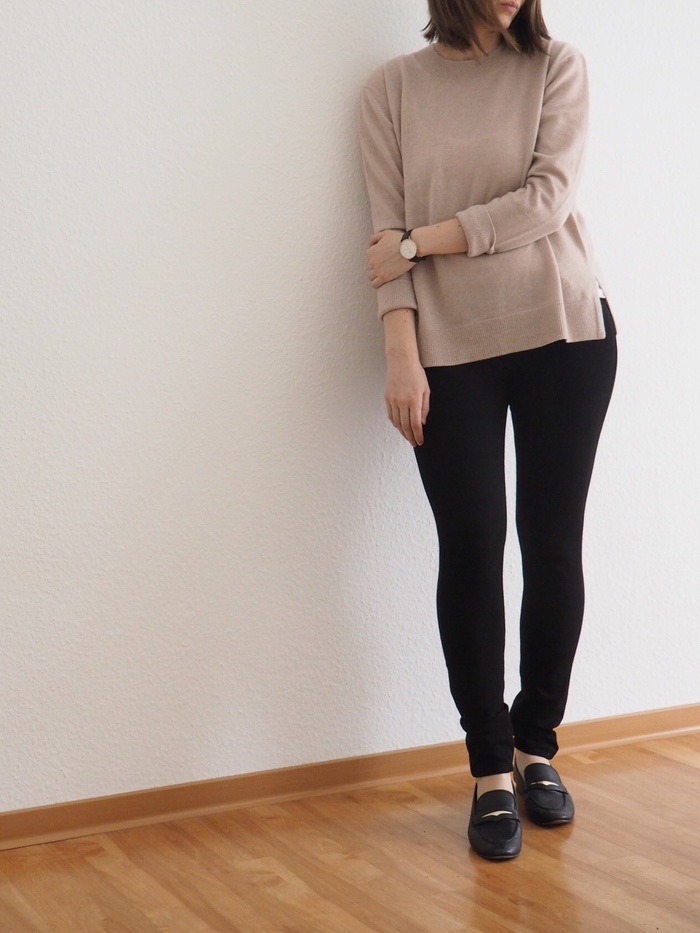  rosa-pullover-loafers-outfit-Frühling-2018